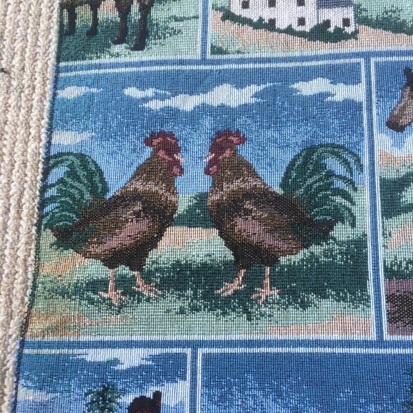 Tapestry Fabric.Farm Animals Theme. 24x17 - Picture 3 of 8